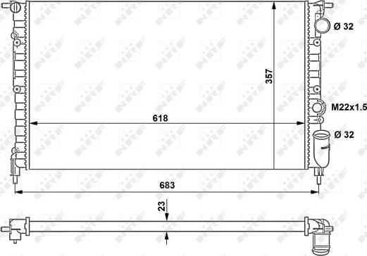 NRF 507465 - Radiator, engine cooling www.parts5.com