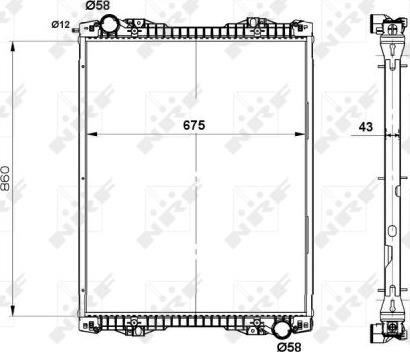 NRF 519743 - Radiator, engine cooling www.parts5.com