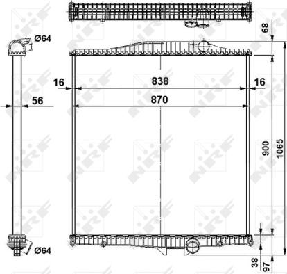 NRF 519702 - Radiator, engine cooling www.parts5.com