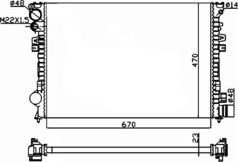 NRF 58958A - Радиатор, охлаждение двигателя www.parts5.com