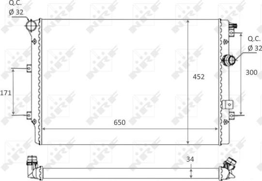 NRF 58464 - Radiador, refrigeración del motor www.parts5.com