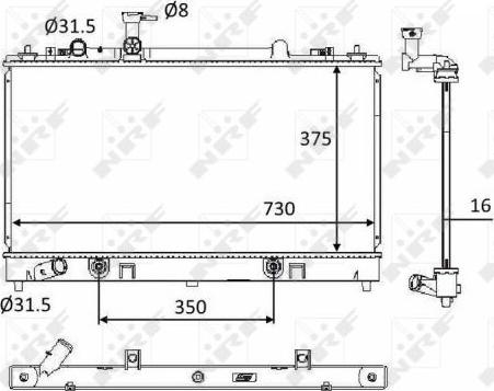 NRF 58560 - Hladnjak, hlađenje motora www.parts5.com