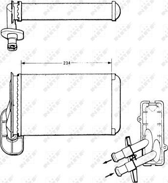 NRF 58622 - Výměník tepla, vnitřní vytápění www.parts5.com