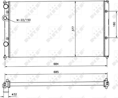 NRF 58093 - Radiador, refrigeración del motor www.parts5.com