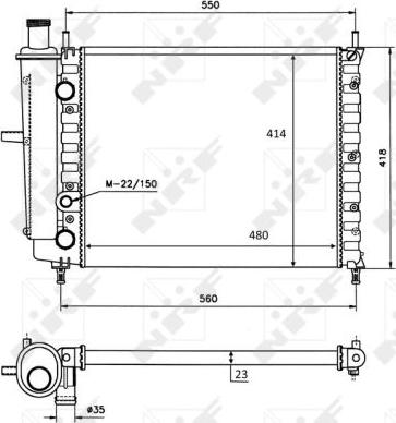 NRF 58016 - Radiator, engine cooling www.parts5.com