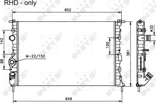 NRF 58025 - Motor su radyatörü www.parts5.com