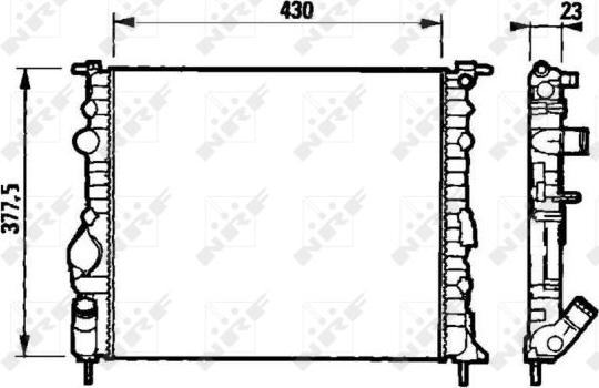 NRF 58192 - Chłodnica, układ chłodzenia silnika www.parts5.com