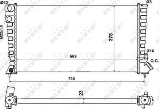 NRF 58189A - Radiator, engine cooling www.parts5.com