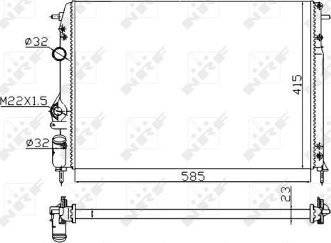 NRF 58175A - Radiator, engine cooling www.parts5.com