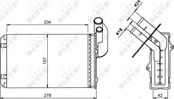 NRF 58836 - Výměník tepla, vnitřní vytápění www.parts5.com