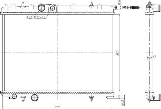 NRF 58304A - Radiator, engine cooling www.parts5.com