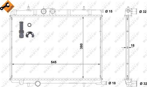 NRF 58267 - Radiator, engine cooling www.parts5.com