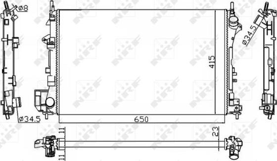 NRF 58203A - Radiator, engine cooling www.parts5.com