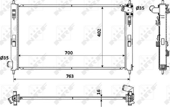 NRF 53906 - Radiator, engine cooling www.parts5.com