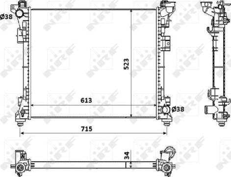 NRF 53900 - Radiaator,mootorijahutus www.parts5.com