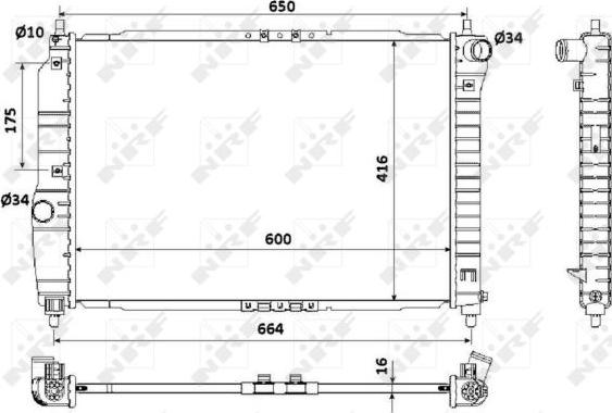 NRF 53902A - Radiator, engine cooling www.parts5.com