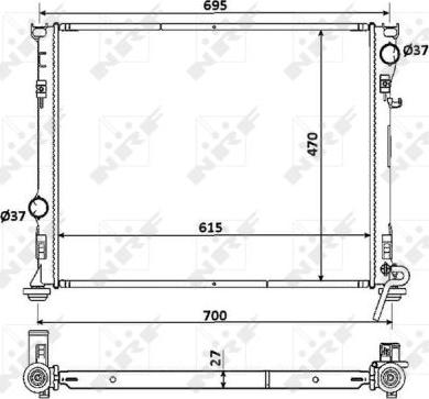 NRF 53928 - Radiator, engine cooling www.parts5.com