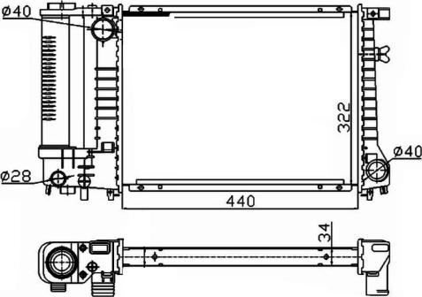 NRF 53426A - Радиатор, охлаждане на двигателя www.parts5.com