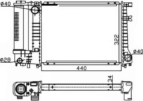 NRF 53426A - Радиатор, охлаждане на двигателя www.parts5.com