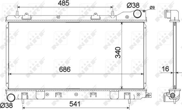 NRF 53595 - Radiaator,mootorijahutus www.parts5.com