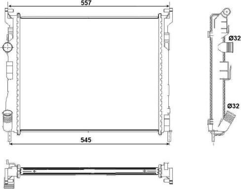 NRF 53032 - Радиатор, охлаждение двигателя www.parts5.com