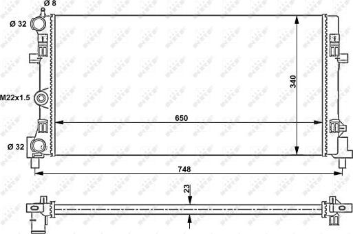 NRF 53024A - Radiator, engine cooling www.parts5.com