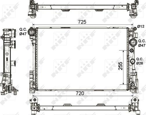 NRF 53140 - Radiateur, refroidissement du moteur www.parts5.com