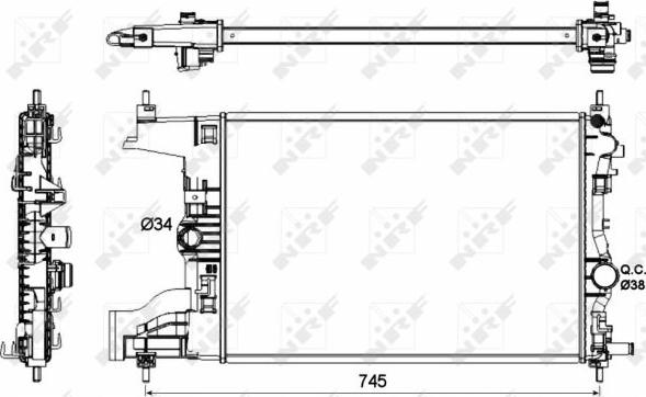 NRF 53142 - Radiador, refrigeración del motor www.parts5.com