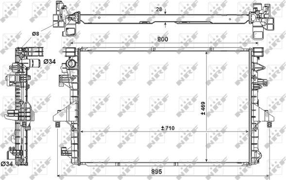 NRF 53154 - Radiador, refrigeración del motor www.parts5.com