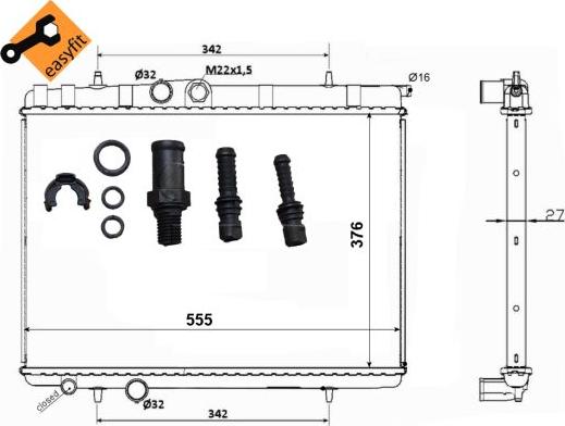 NRF 53120 - Hűtő, motorhűtés www.parts5.com