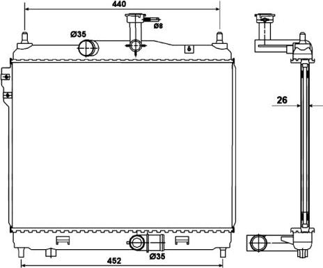 NRF 53170 - Radiator, engine cooling www.parts5.com