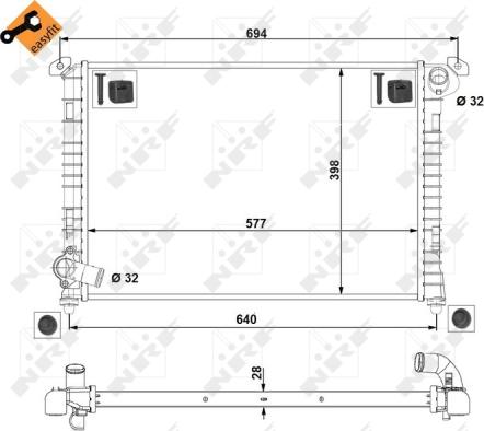 NRF 53807 - Radiator, engine cooling www.parts5.com