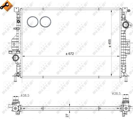 NRF 53811 - Радиатор, охлаждане на двигателя www.parts5.com