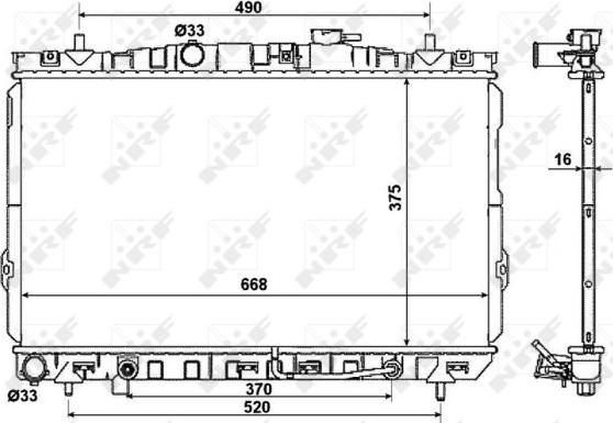 NRF  53356 - Radiator, engine cooling www.parts5.com