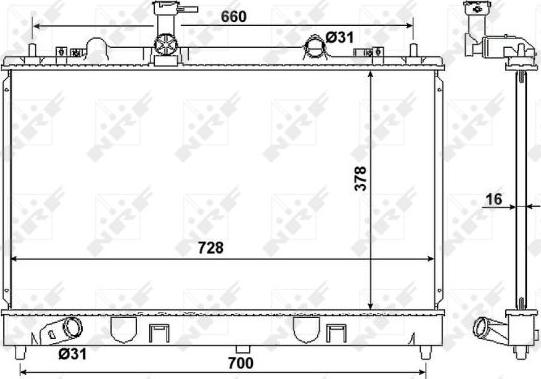 NRF 53383 - Ψυγείο, ψύξη κινητήρα www.parts5.com