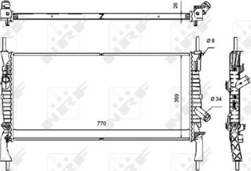 NRF 53746 - Hladilnik, hlajenje motorja www.parts5.com