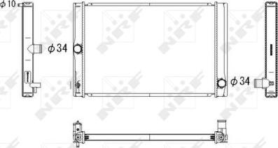 NRF 53764 - Radiator, engine cooling www.parts5.com