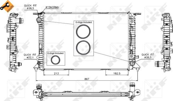 NRF 53719 - Radiator, engine cooling www.parts5.com