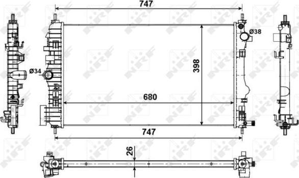 NRF 53774 - Radiator, racire motor www.parts5.com