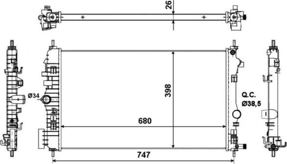 NRF 53776 - Radiator, racire motor www.parts5.com