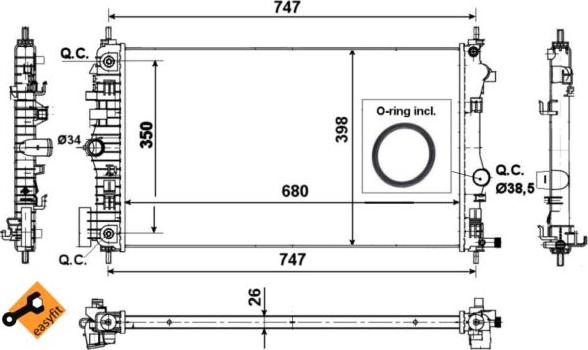 NRF 53777 - Radiator, racire motor www.parts5.com