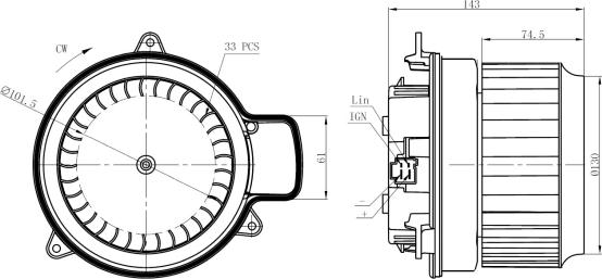 NRF 34287 - Wentylator wewnętrzny www.parts5.com