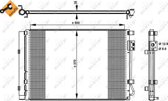 NRF  35997 - Condenser, air conditioning www.parts5.com