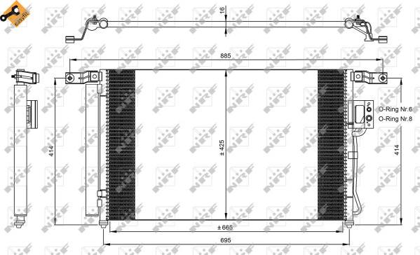 NRF  35965 - Condenser, air conditioning www.parts5.com