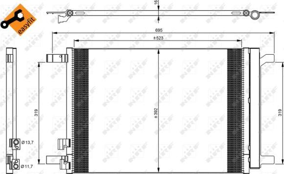 NRF 35968 - Kondenzator, klimatska naprava www.parts5.com