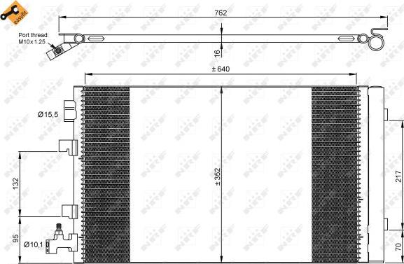 NRF 35932 - Συμπυκνωτής, σύστ. κλιματισμού www.parts5.com