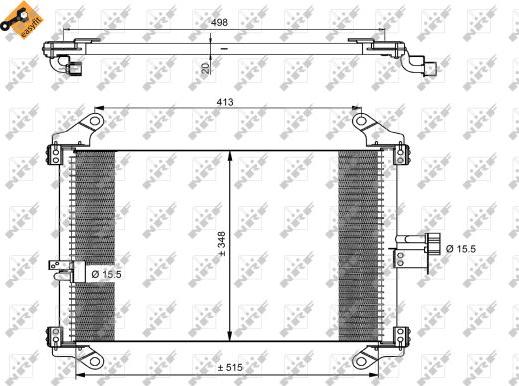 NRF 35494 - Condenser, air conditioning parts5.com