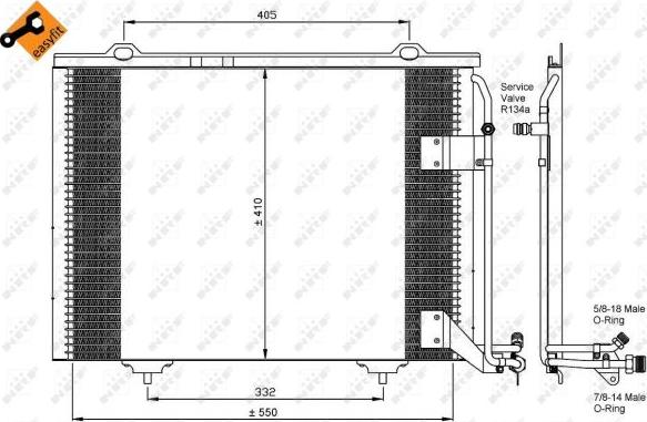 NRF 35463 - Condenser, air conditioning www.parts5.com