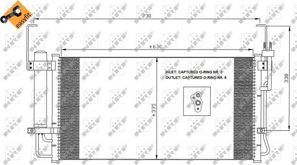 NRF  35429 - Condenser, air conditioning www.parts5.com