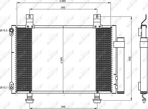 NRF 35645 - Condenser, air conditioning www.parts5.com